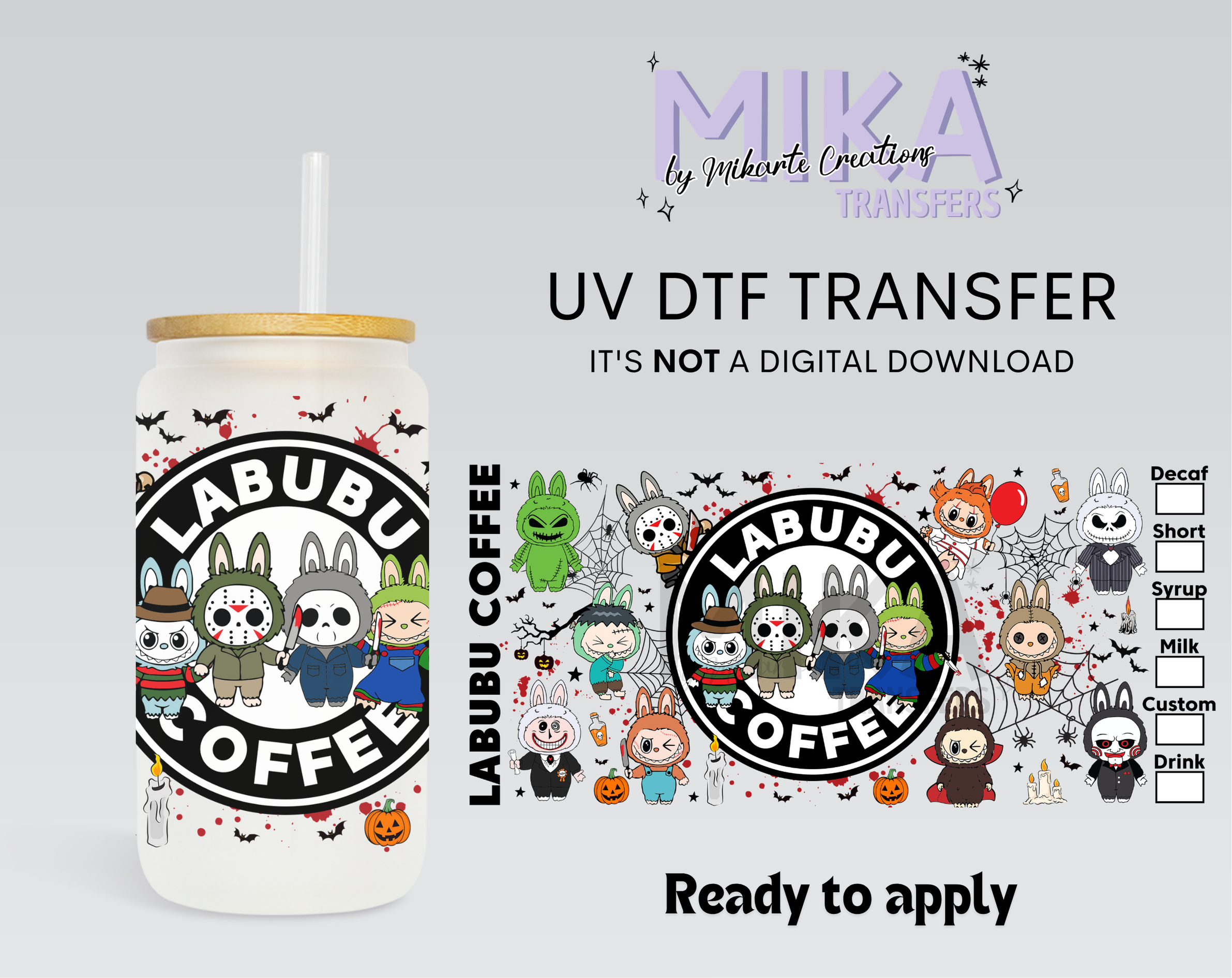 Bubu Spooky Coffee | UV DTF