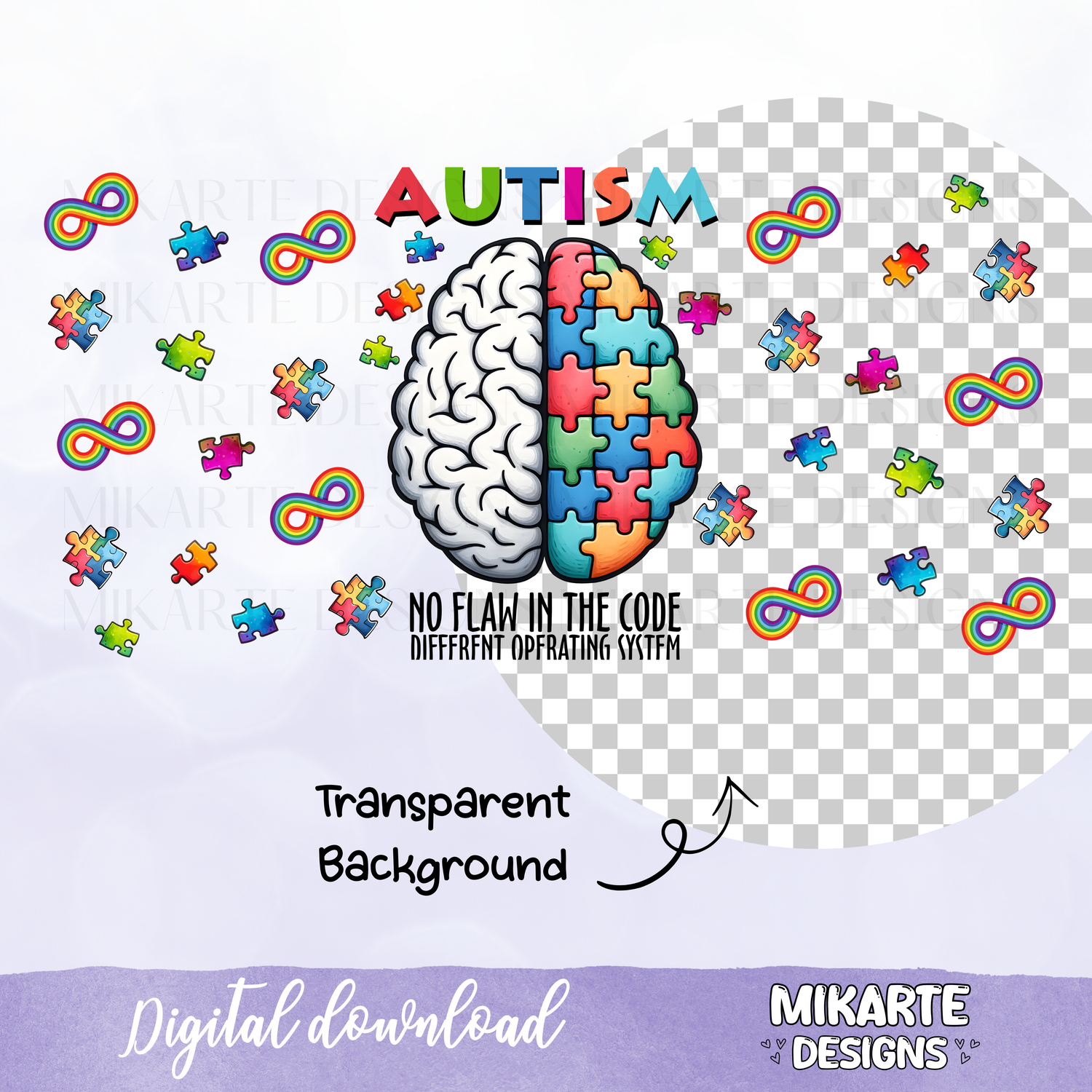 Autism | 16oz Glass Can PNG Digital Design