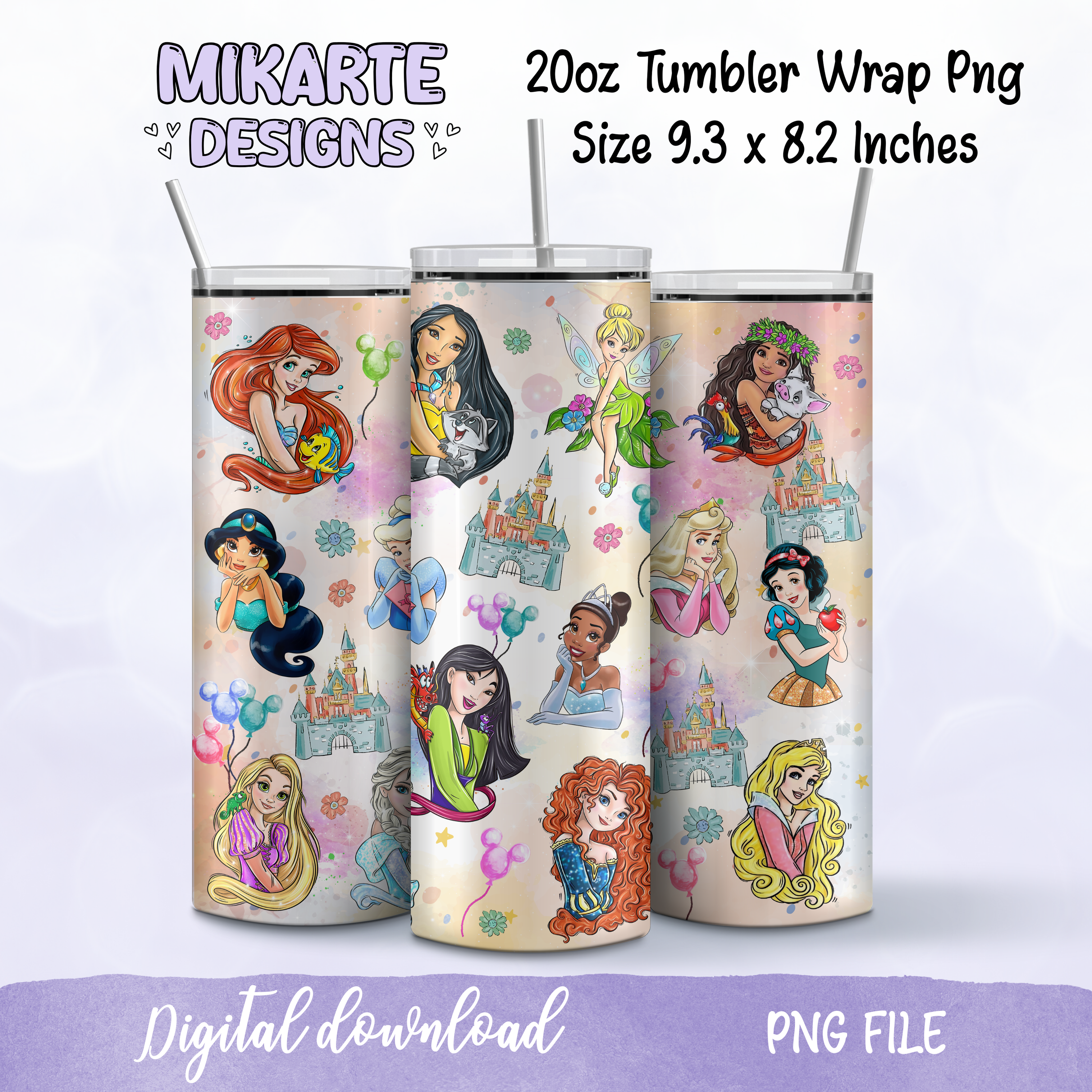 Princesa | Vaso PNG Diseño Digital