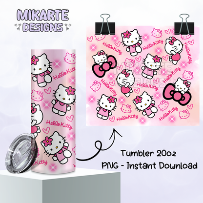 Hello Cat | Tumbler PNG Digital Design