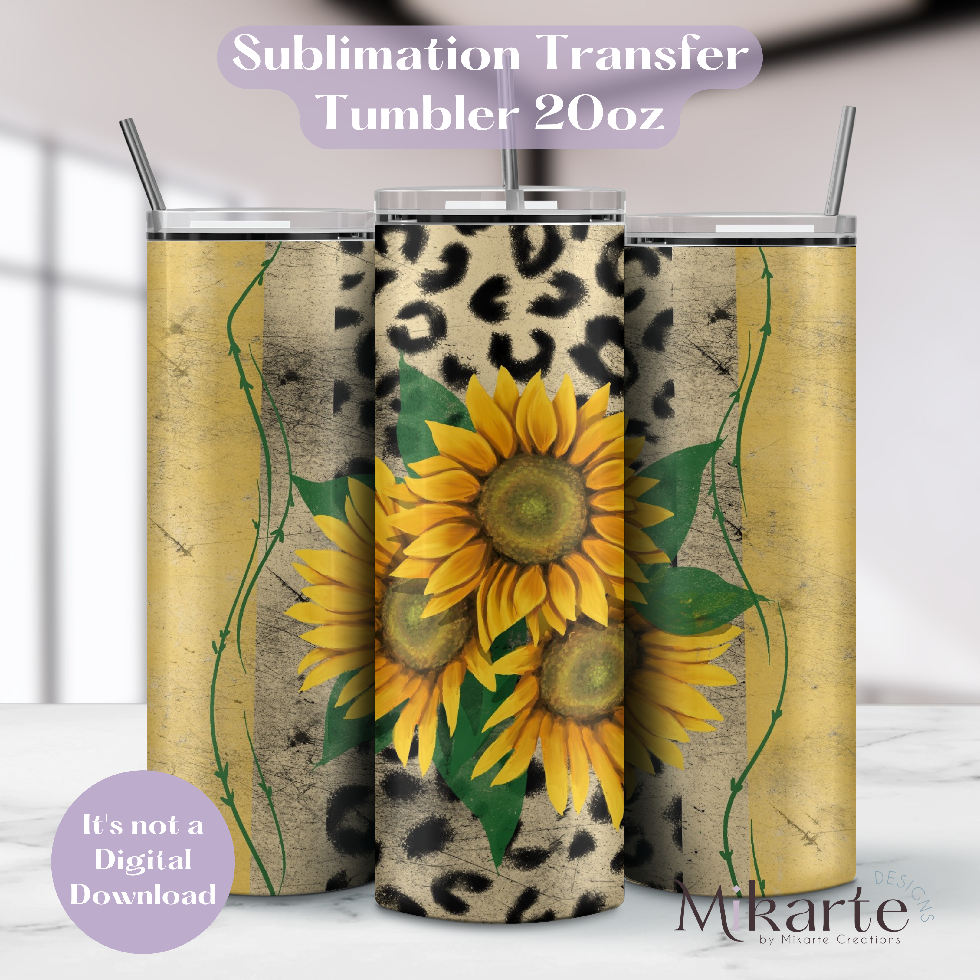 Girasol - Tumbler Sublimation Transfer