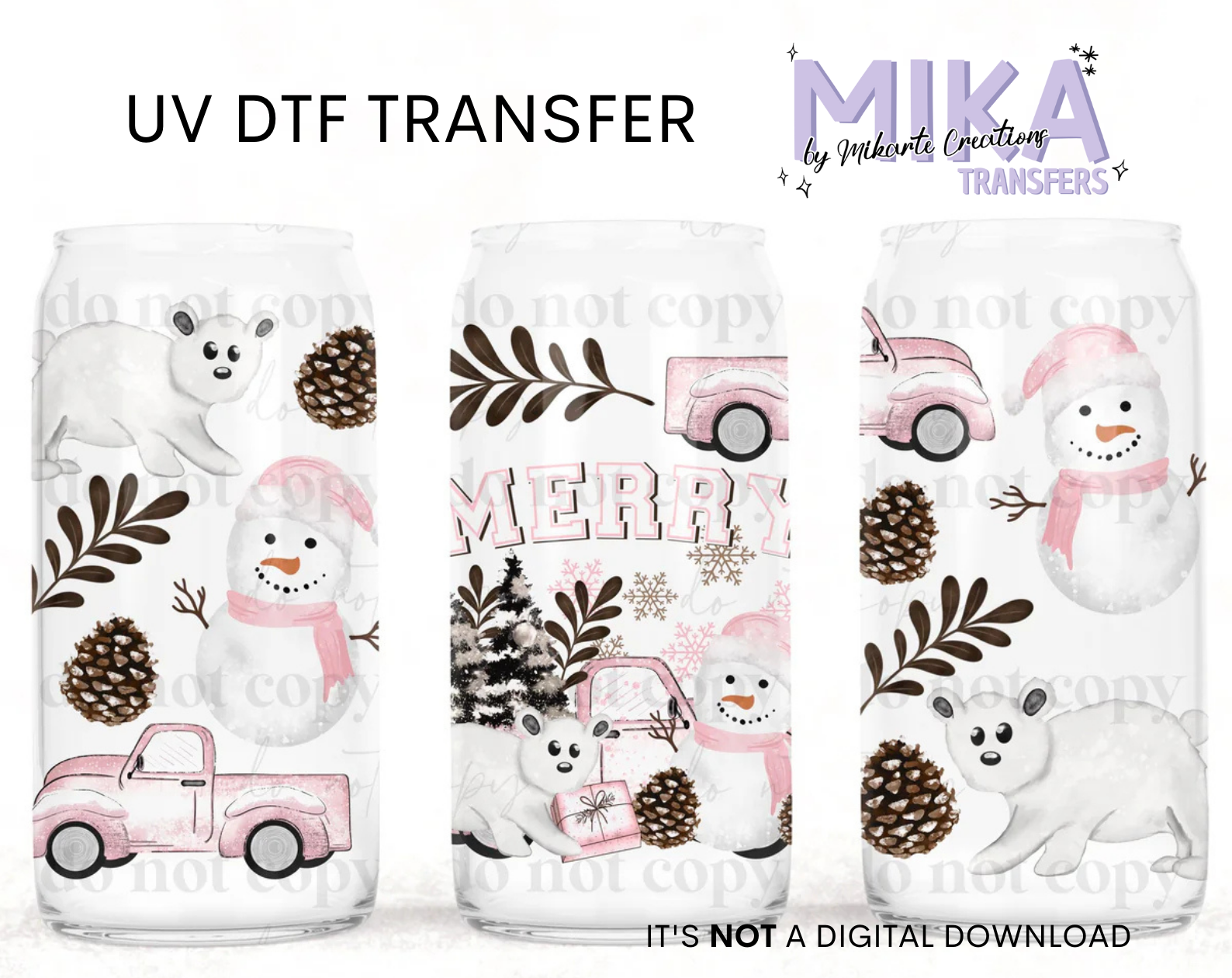 Pink Christmas | UV DTF