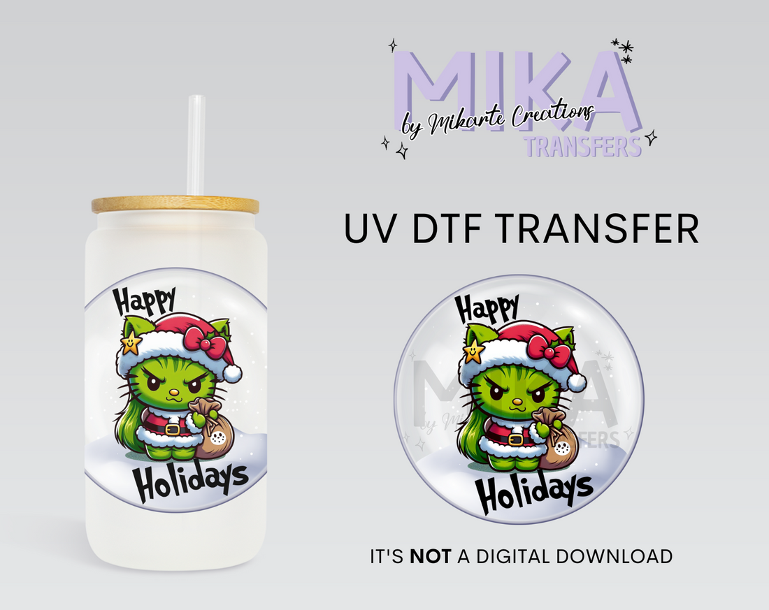 CatGrinch Snow Ball | UV DTF Decal