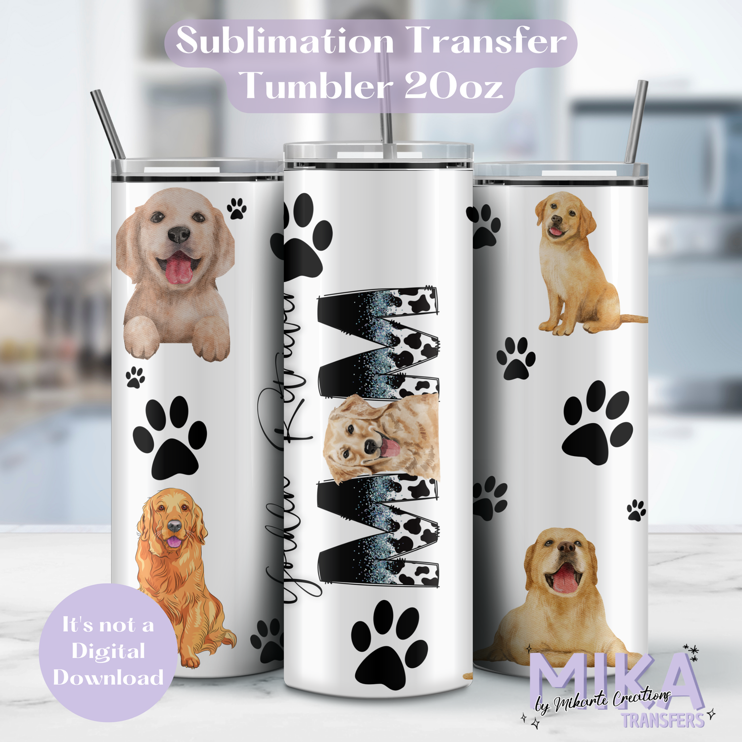 Golden Mom | Tumbler Sublimation Transfer