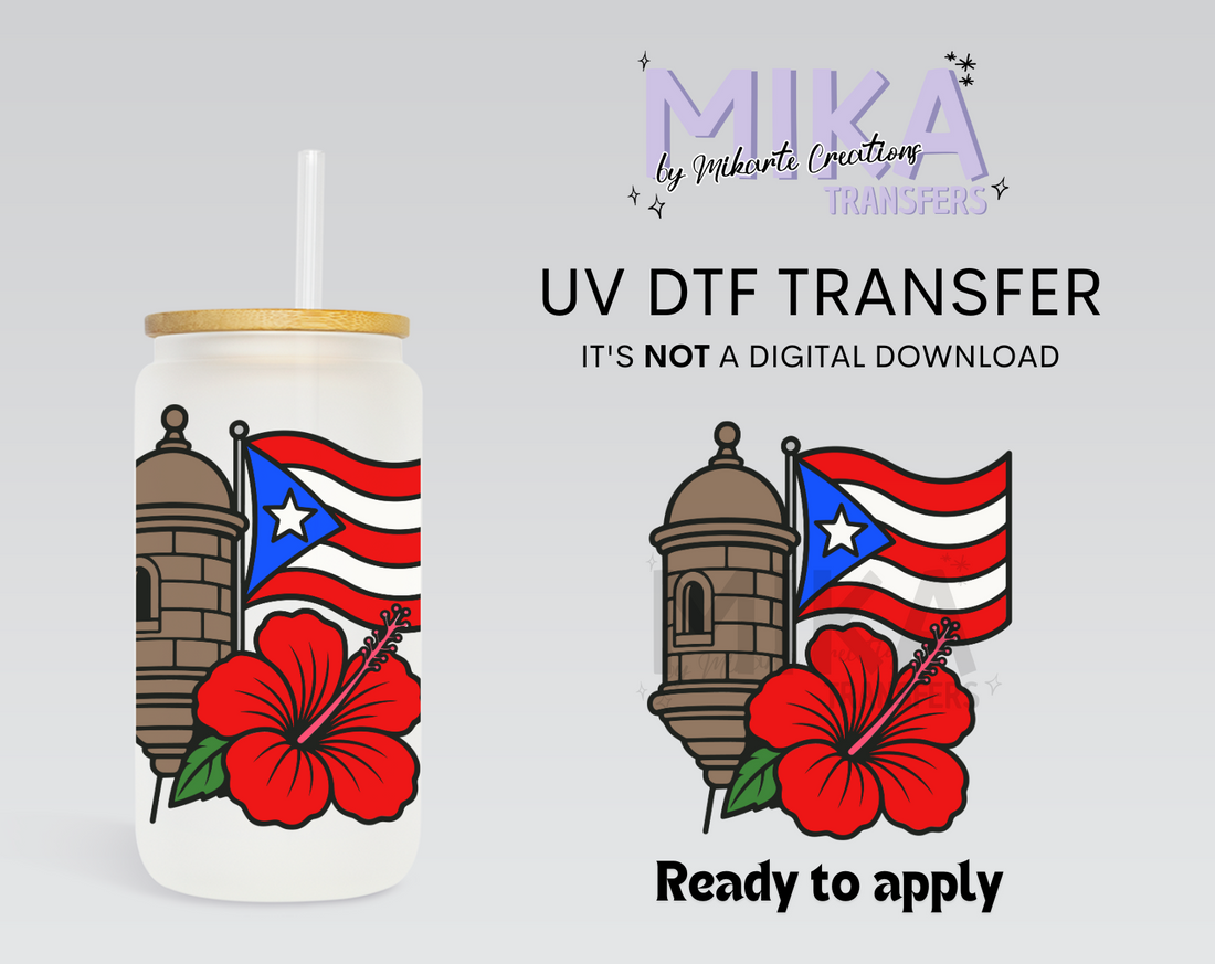PR Garita Flower | UV DTF Decal