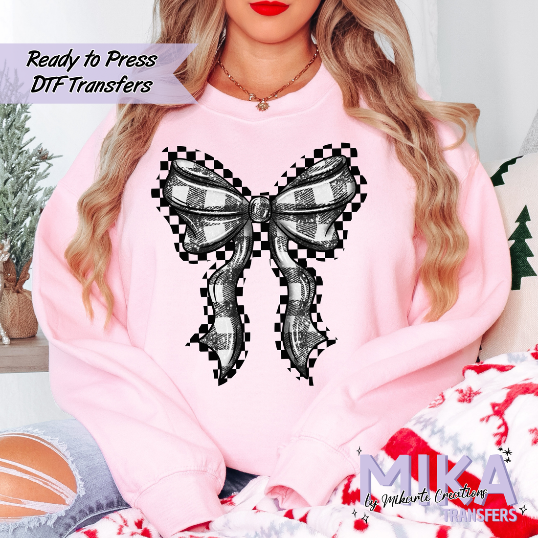 Black Bow Christmas | DTF transfers