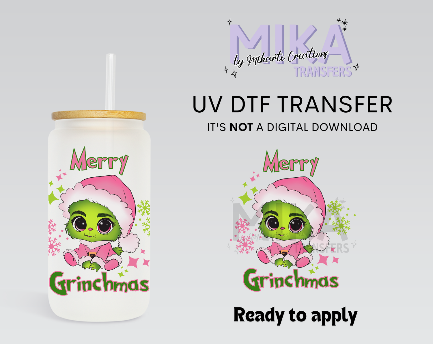 Baby Grinchmas | UV DTF Decal