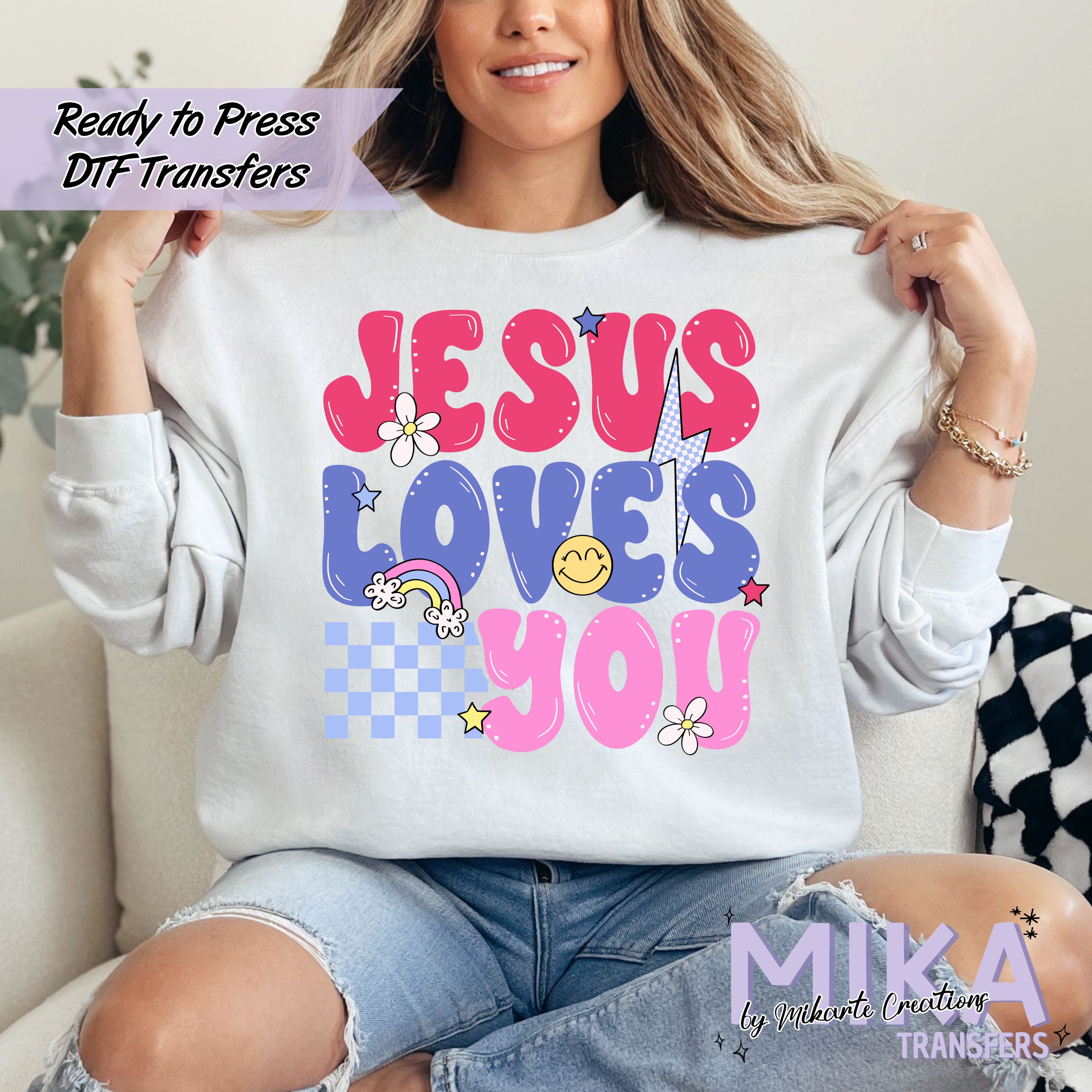 Jesus Loves You | DTF Transfers