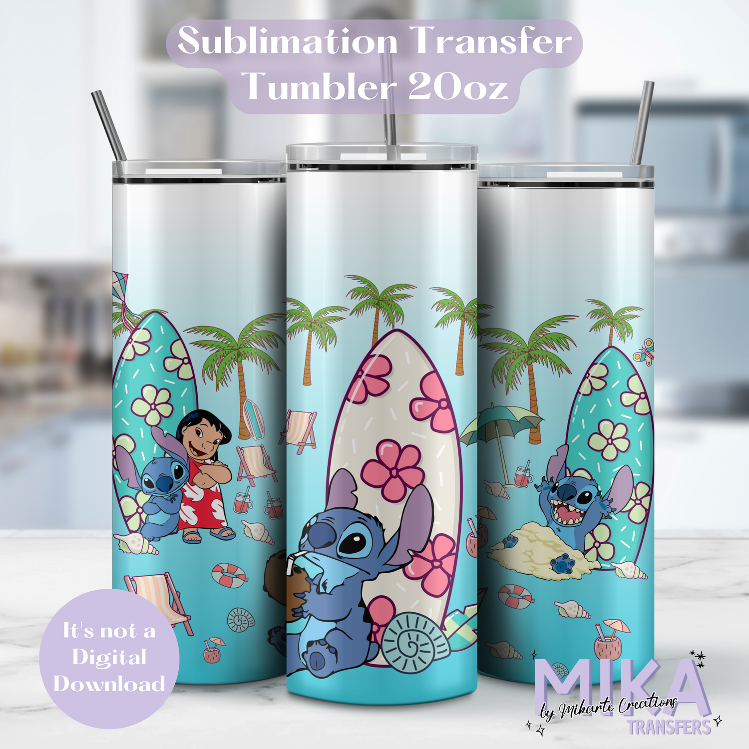 Summer Alien | Tumbler Sublimation Transfer