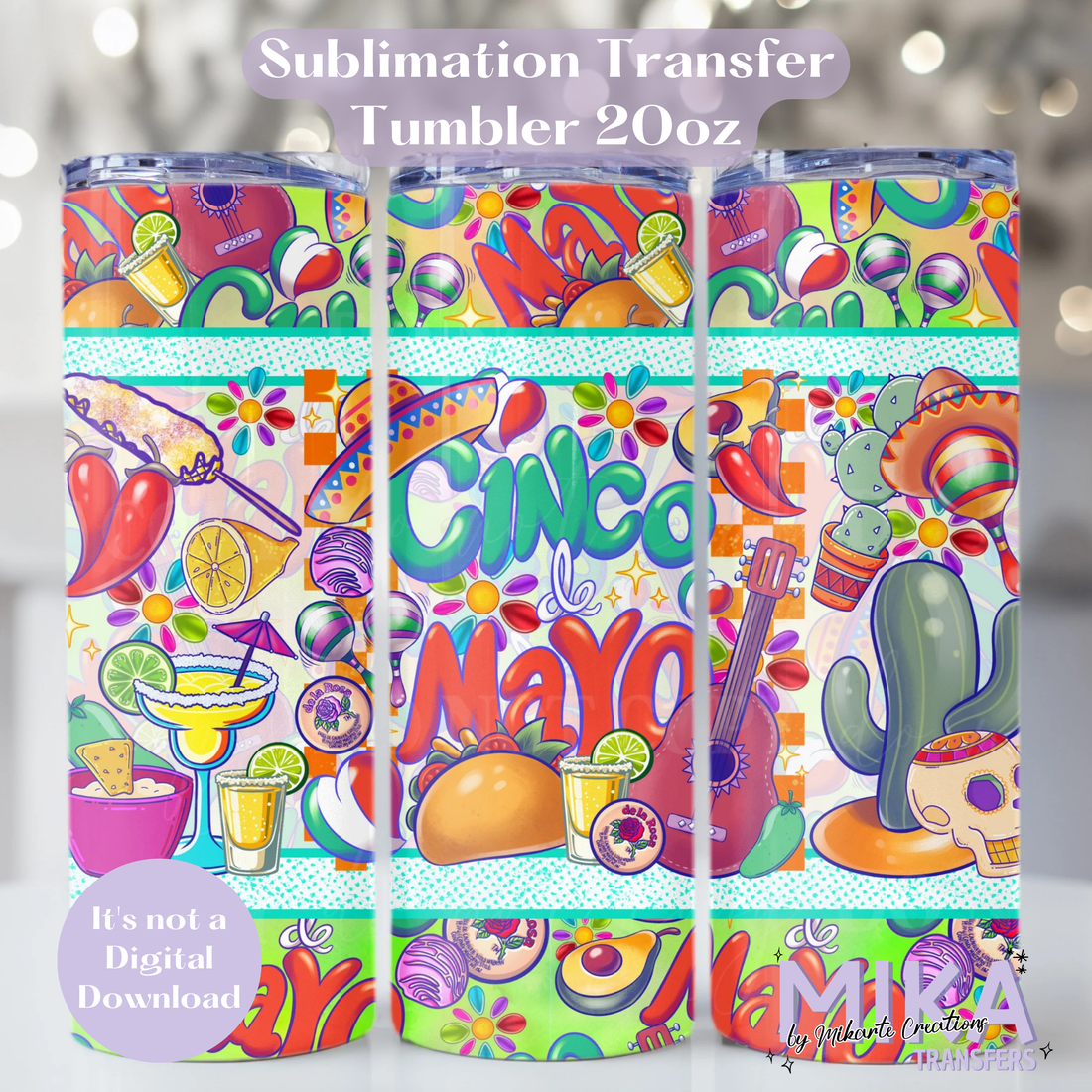 Cinco de Mayo | Tumbler Sublimation Transfer