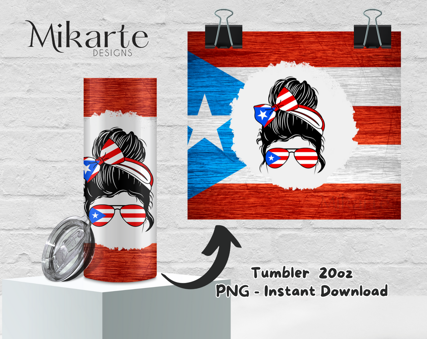 Chica Boricua | Diseño Tumbler