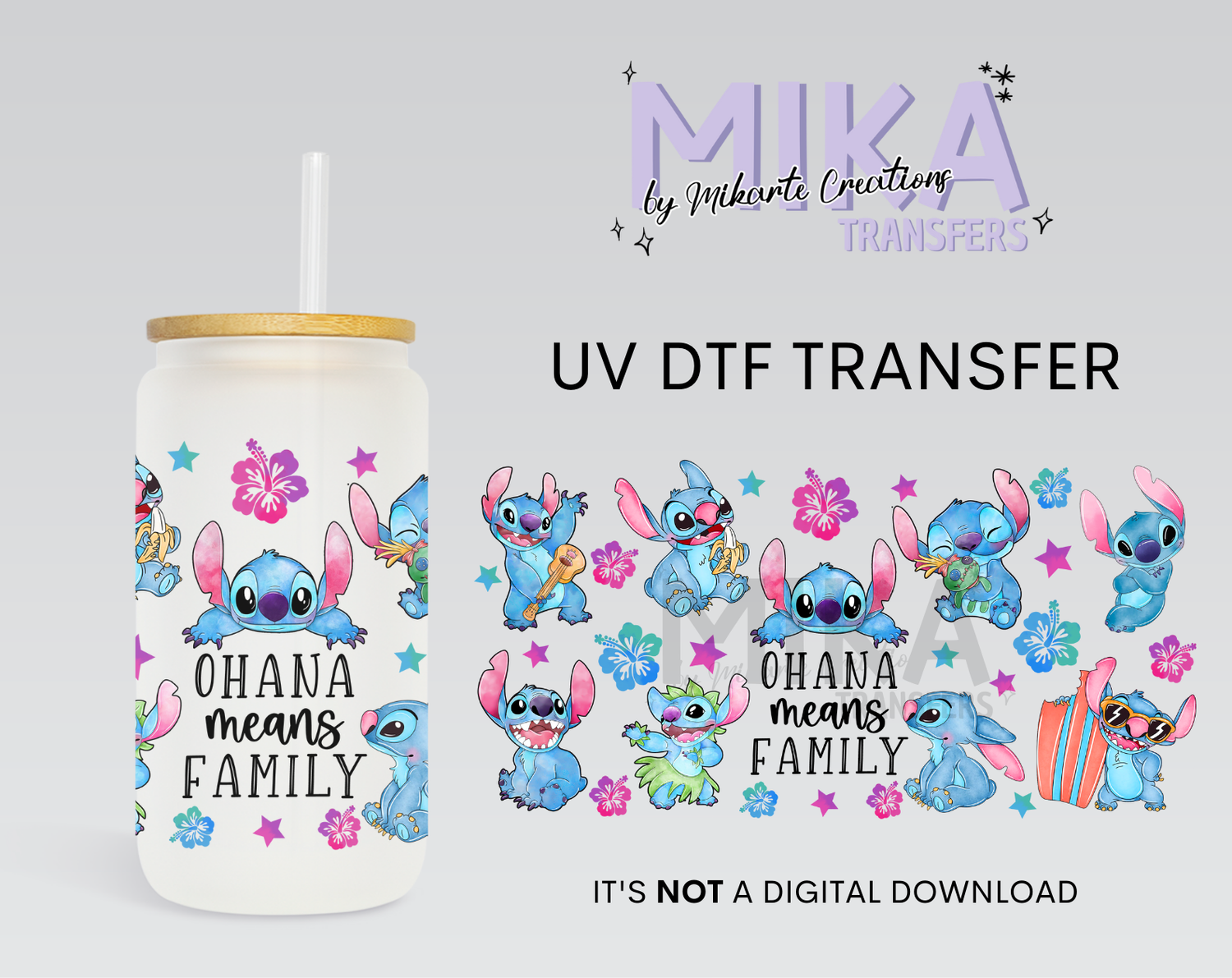 Ohana Means family | UV DTF Wrap