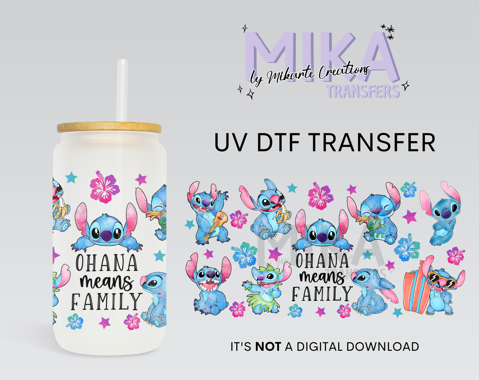 Ohana Means family | UV DTF Wrap