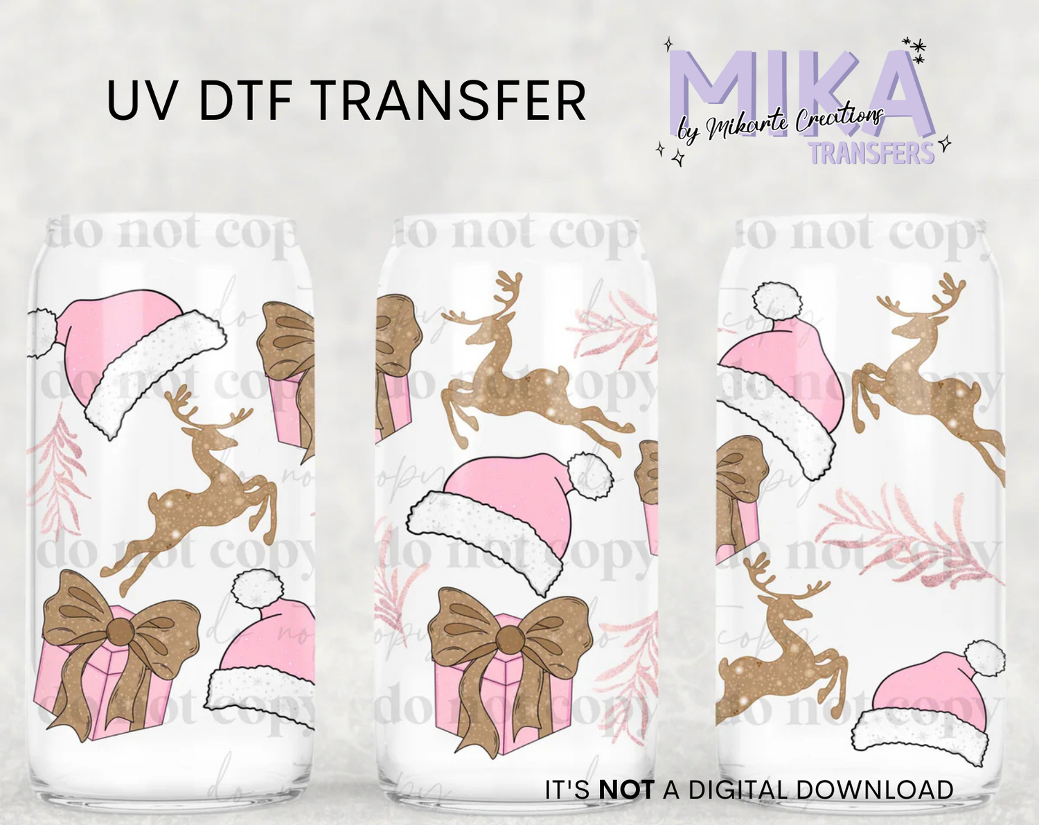 Pink Christmas | UV DTF