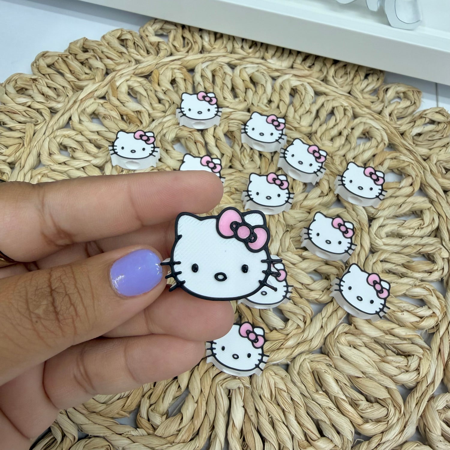 Pink Kat 3D Straw Topper