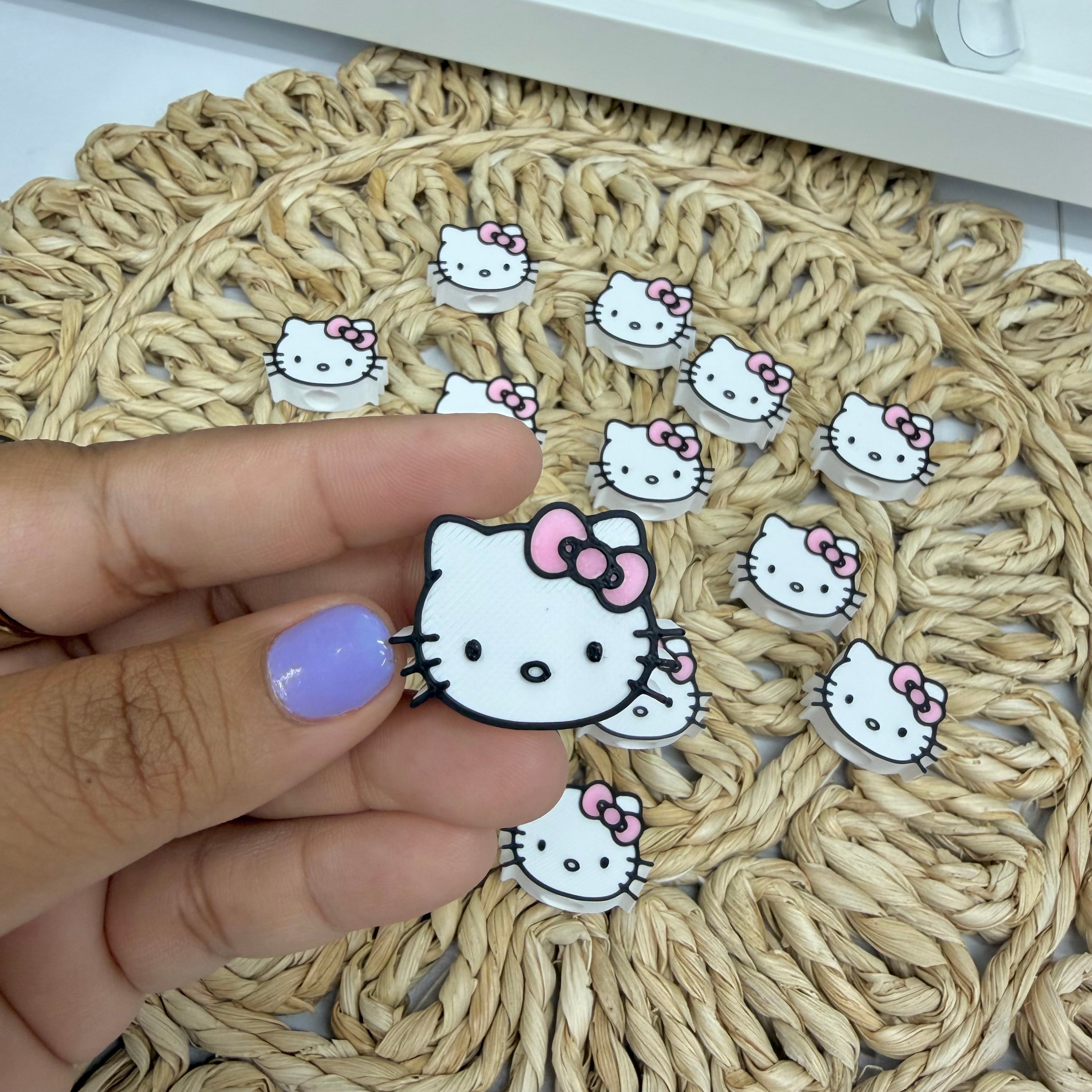 Pink Kat 3D Straw Topper