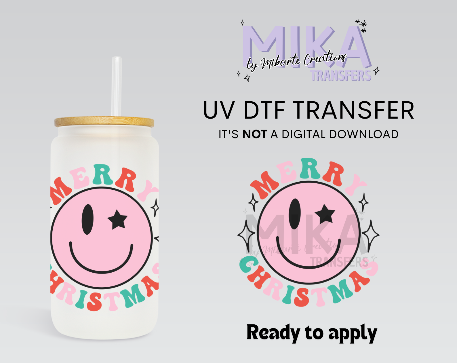 Merry Christmas | UV DTF Decal