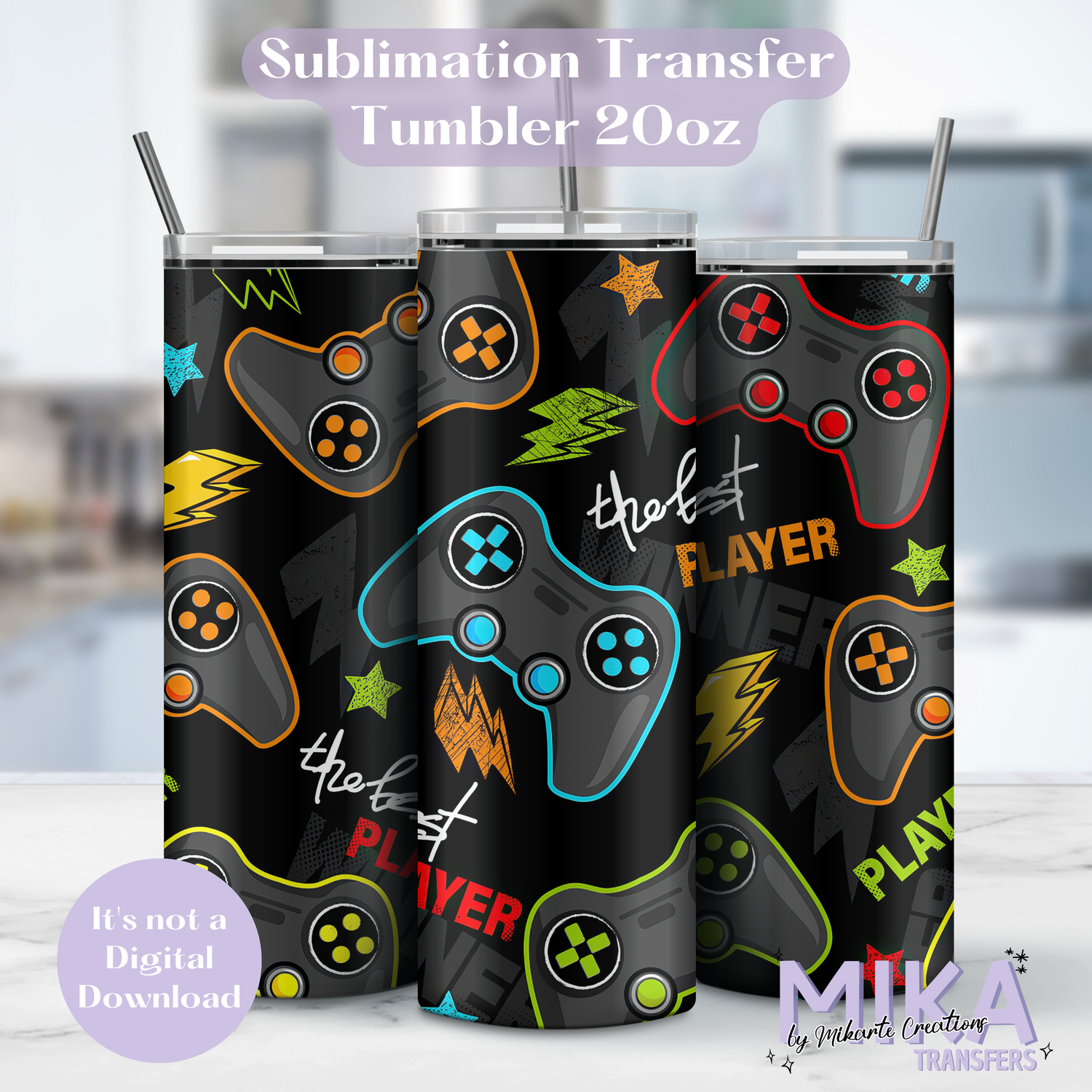 The Best Player | Tumbler Sublimation Transfer