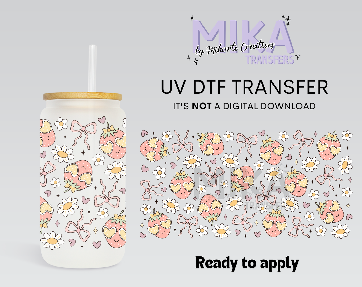 Coquette Strawberry | UV DTF