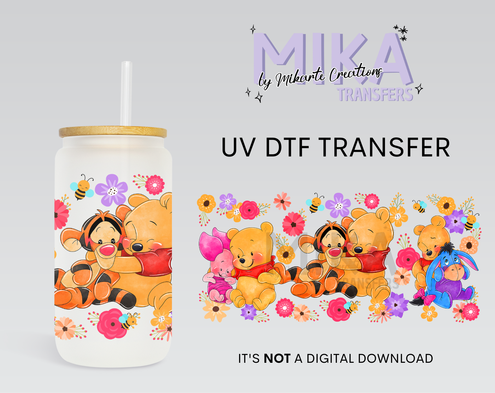 Pooh and Friend | UV DTF Wrap