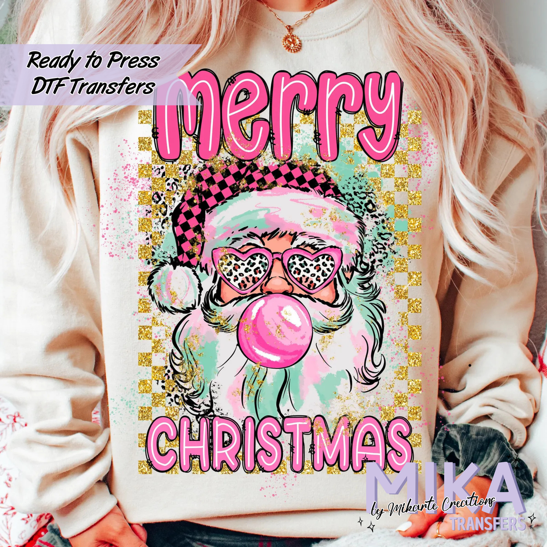 Glitter Merry christmas | DTF transfers
