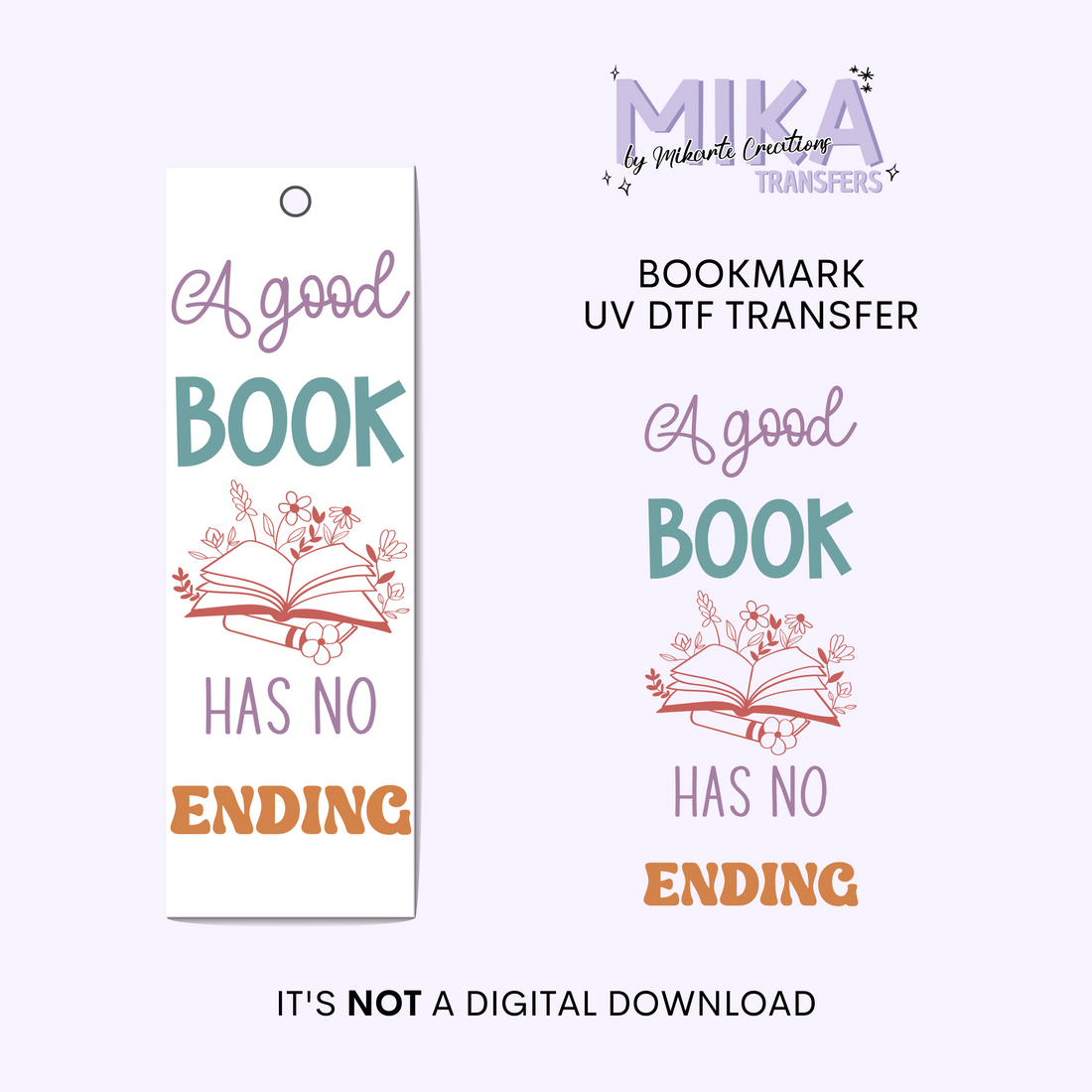 A Good Book | Bookmark UV DTF