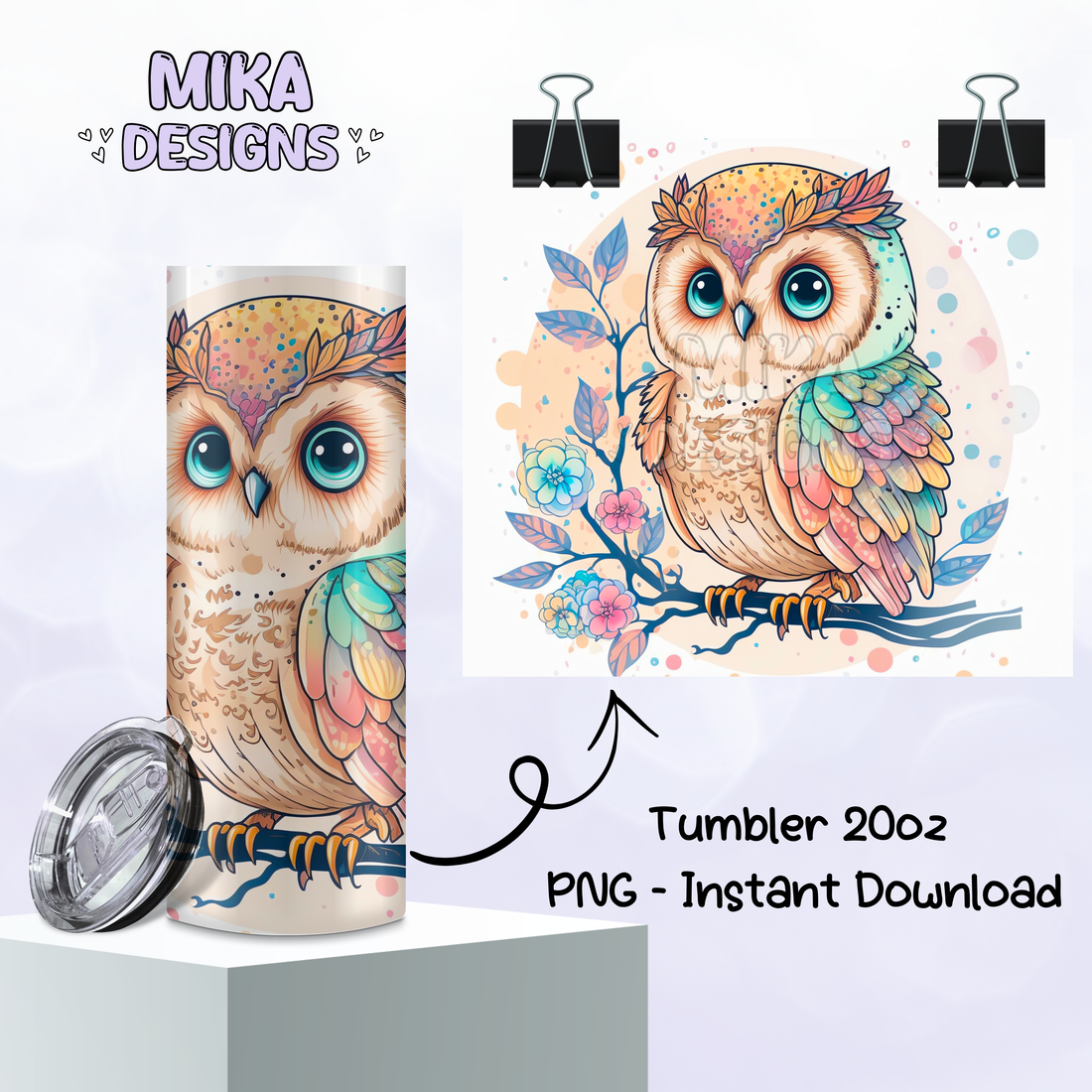 Owl | Tumbler PNG Digital Design
