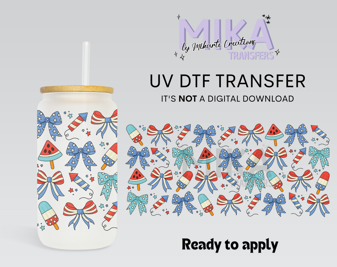 4thJuly Bows | UV DTF
