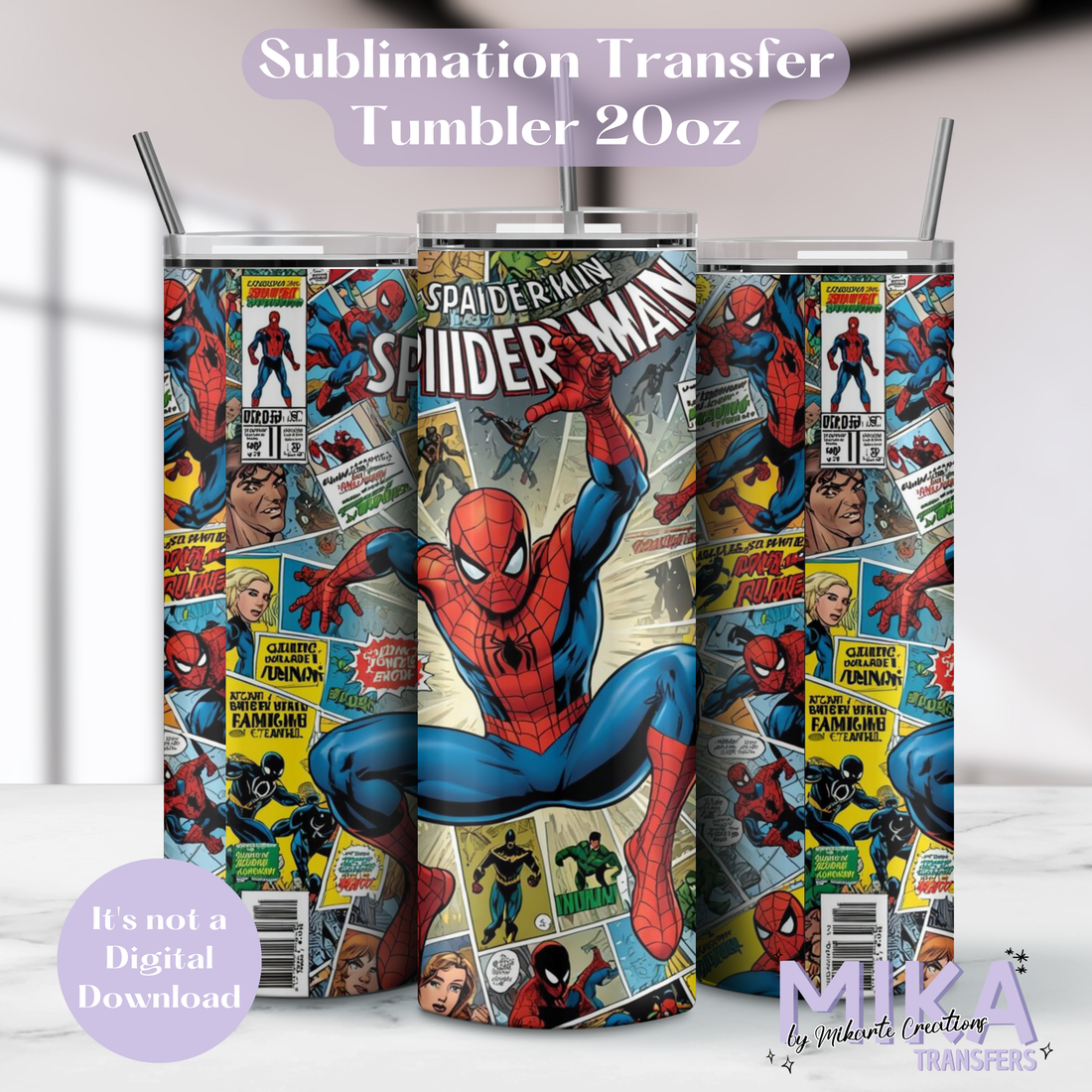 Hero Web-Slinger Inspired | Tumbler Sublimation Transfer