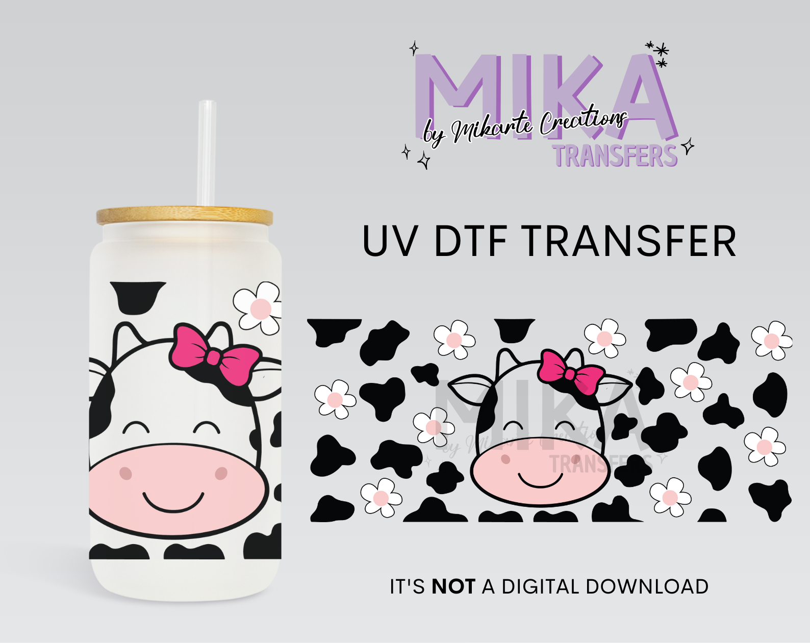 Cute Cow | UV DTF Wrap