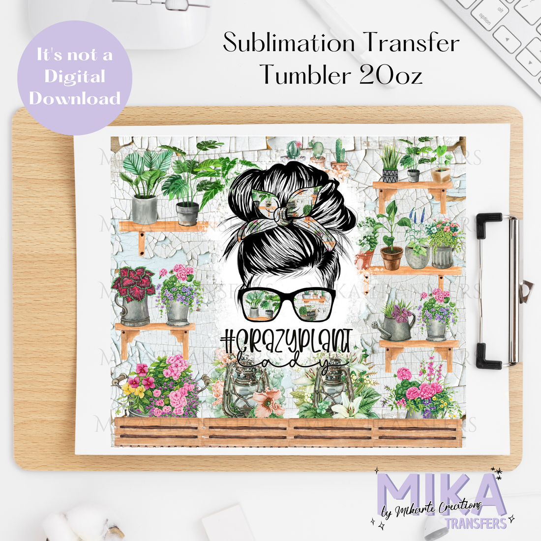 Crazy Plant - Tumbler Sublimation Transfer