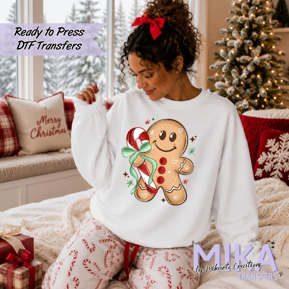 Candy Cane Gingerbread | DTF transfers