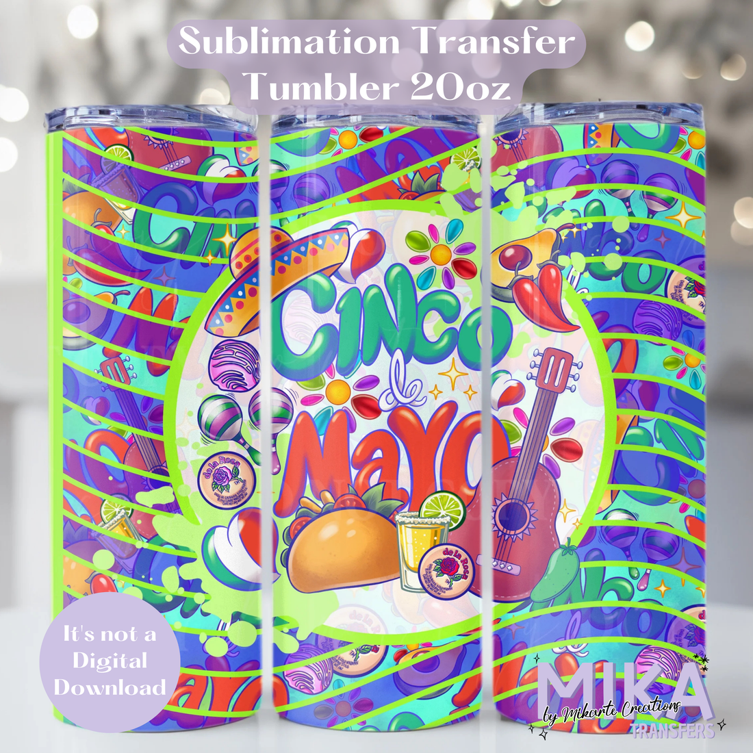 Cinco de Mayo | Tumbler Sublimation Transfer