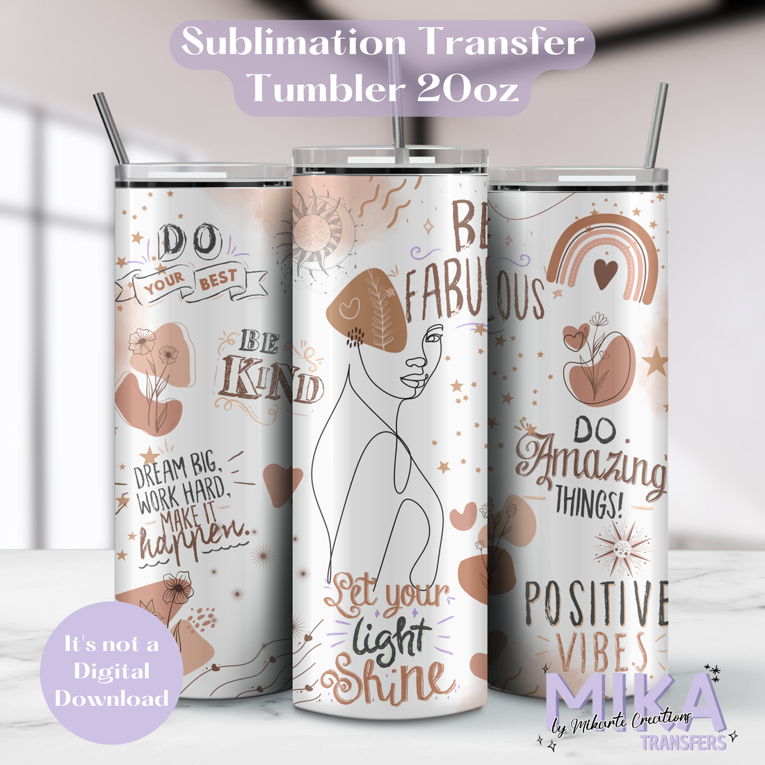 Be Fabulos | Tumbler Sublimation Transfer