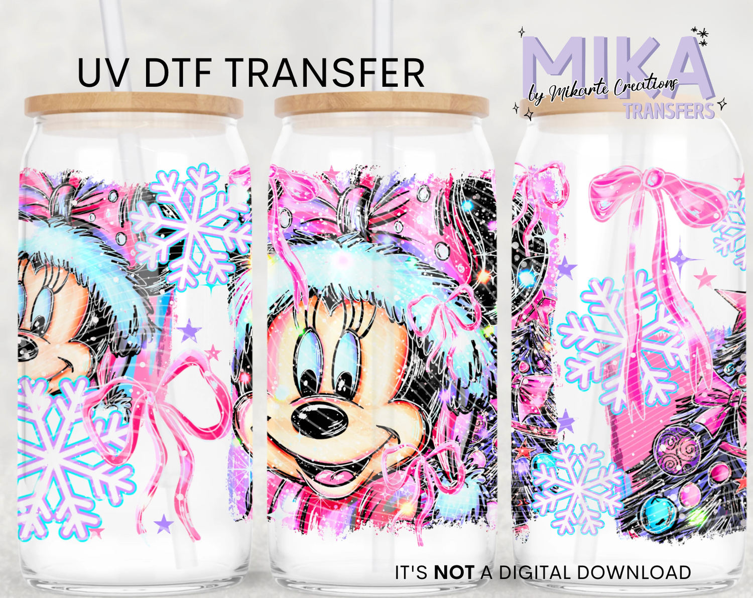 Christmas girl, mouse | UV DTF