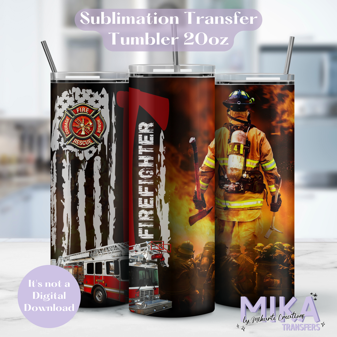 Bombero | Transferencia de sublimación para vaso térmico