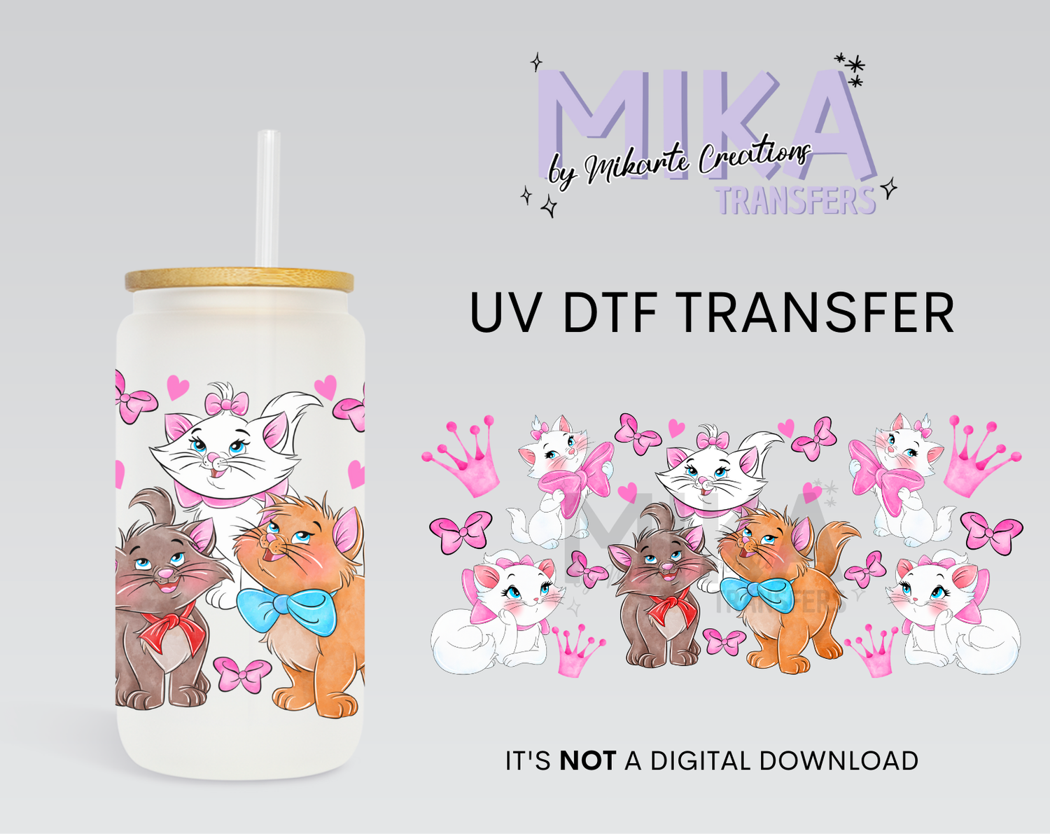 Cat Pink | UV DTF Wrap