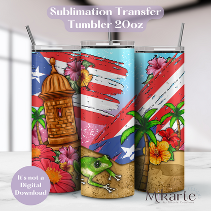 Puerto Rico - Tumbler Sublimation Transfer