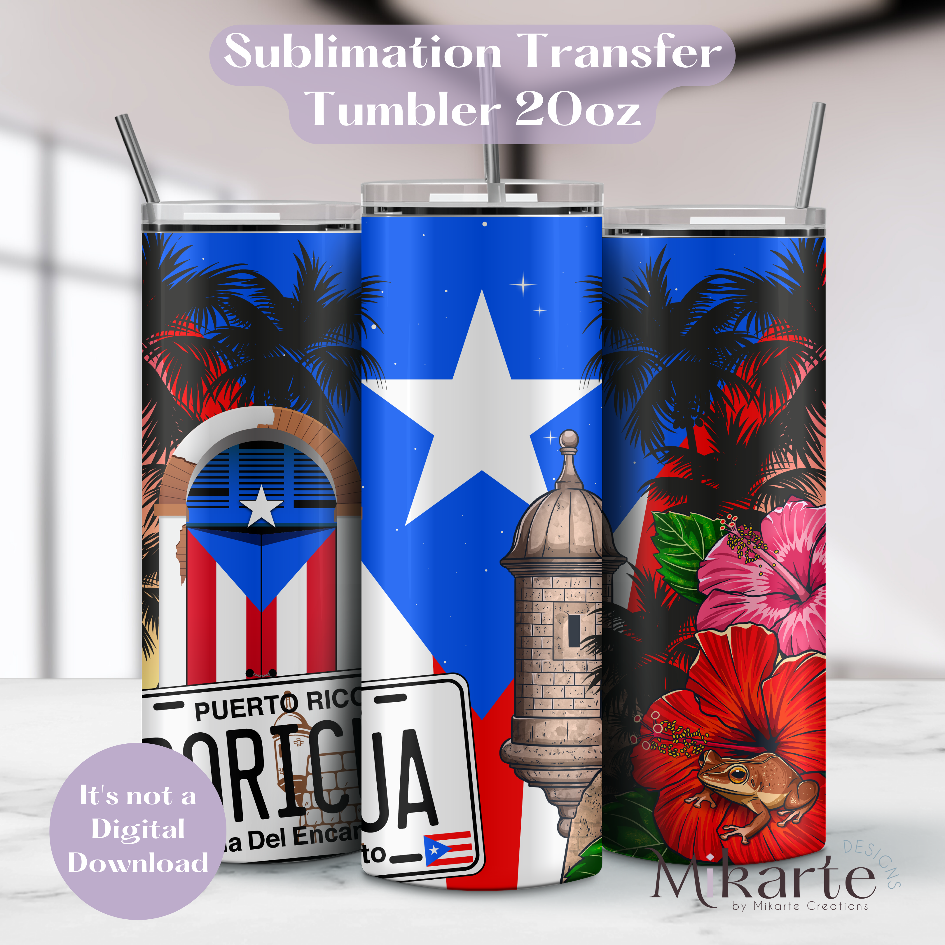 Boricua - Tumbler Sublimation Transfer