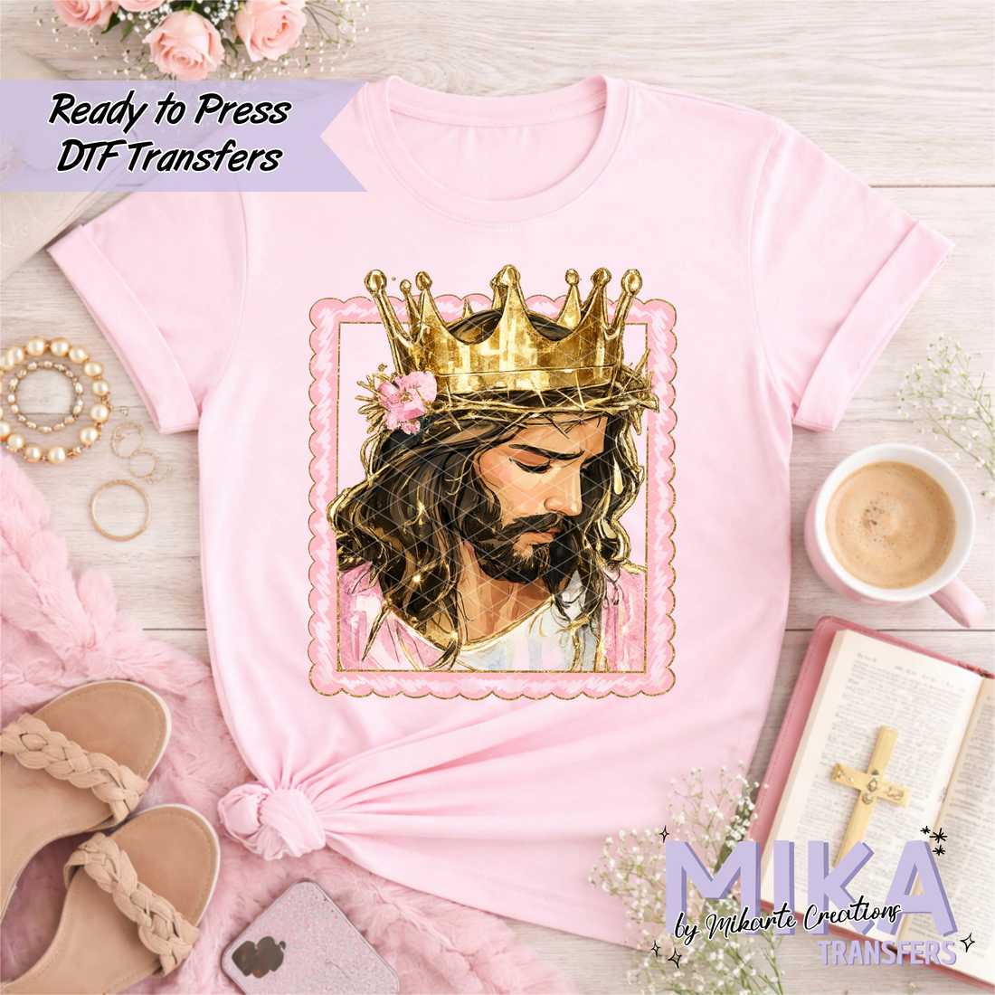 Crown of Thorns Jesus Frame | DTF transfers