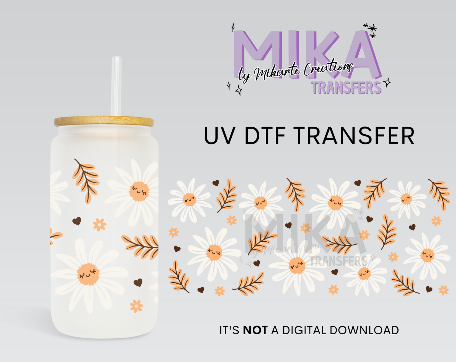 Floral Daisy | UV DTF Wrap