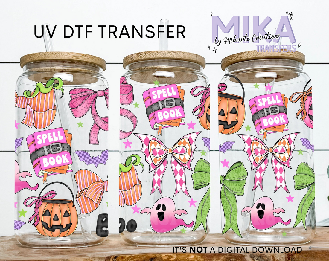Pink Spooky Halloween Bows | UV DTF