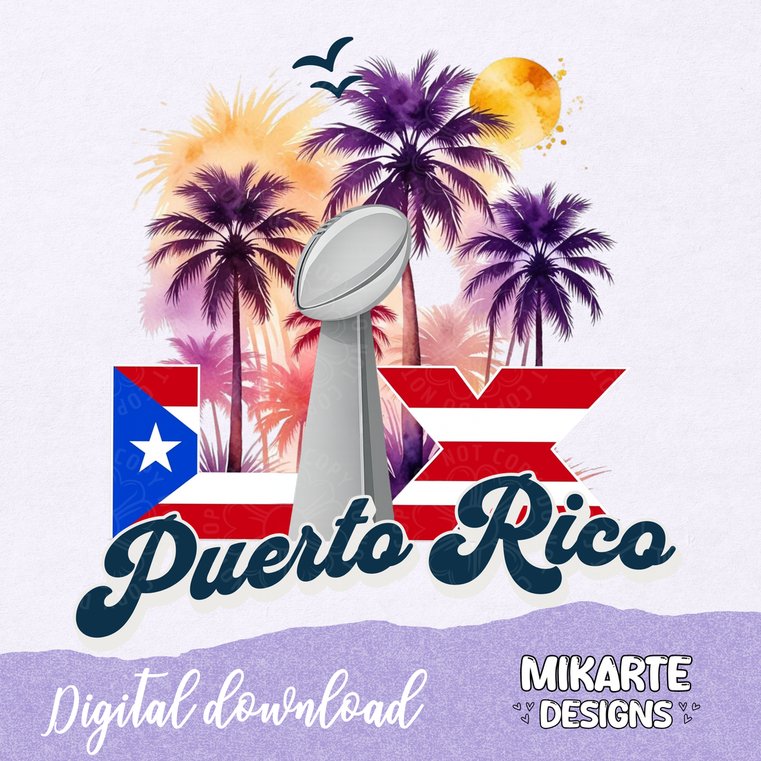 Puerto Rico Super Bowl | PNG Digital Design