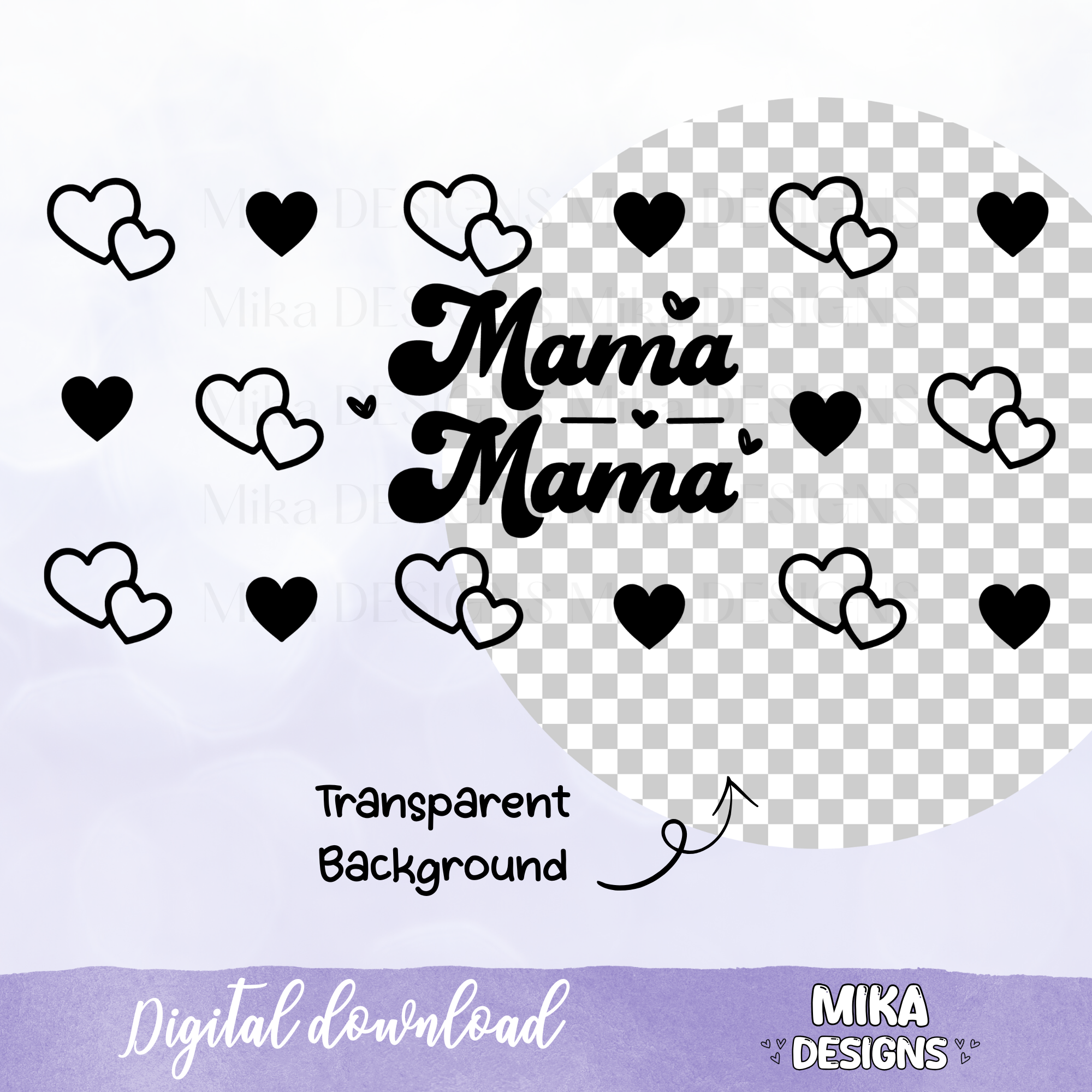 Mama | 16oz Glass Can PNG Digital Design