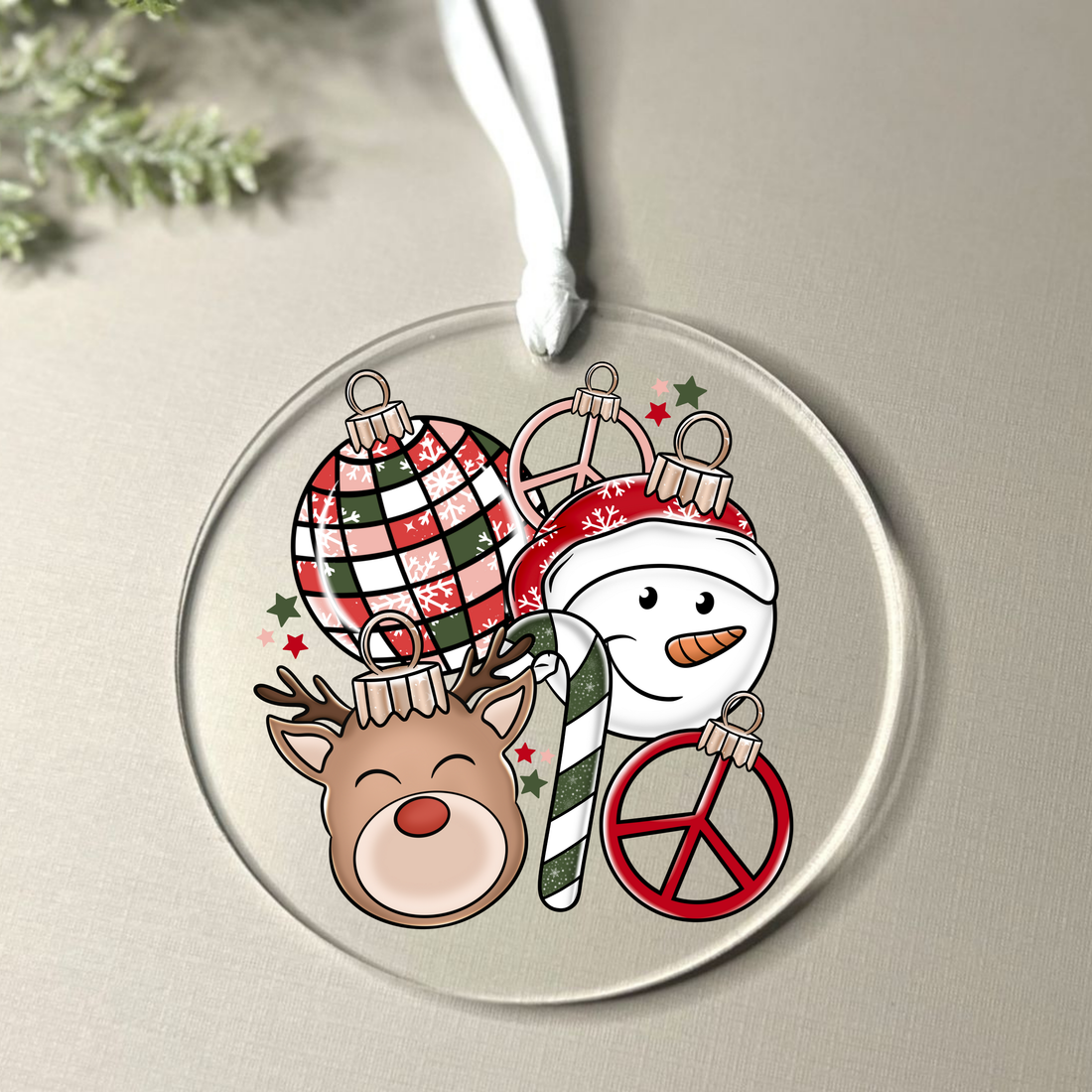 Retro Christmas | Ornament UV DTF Sticker