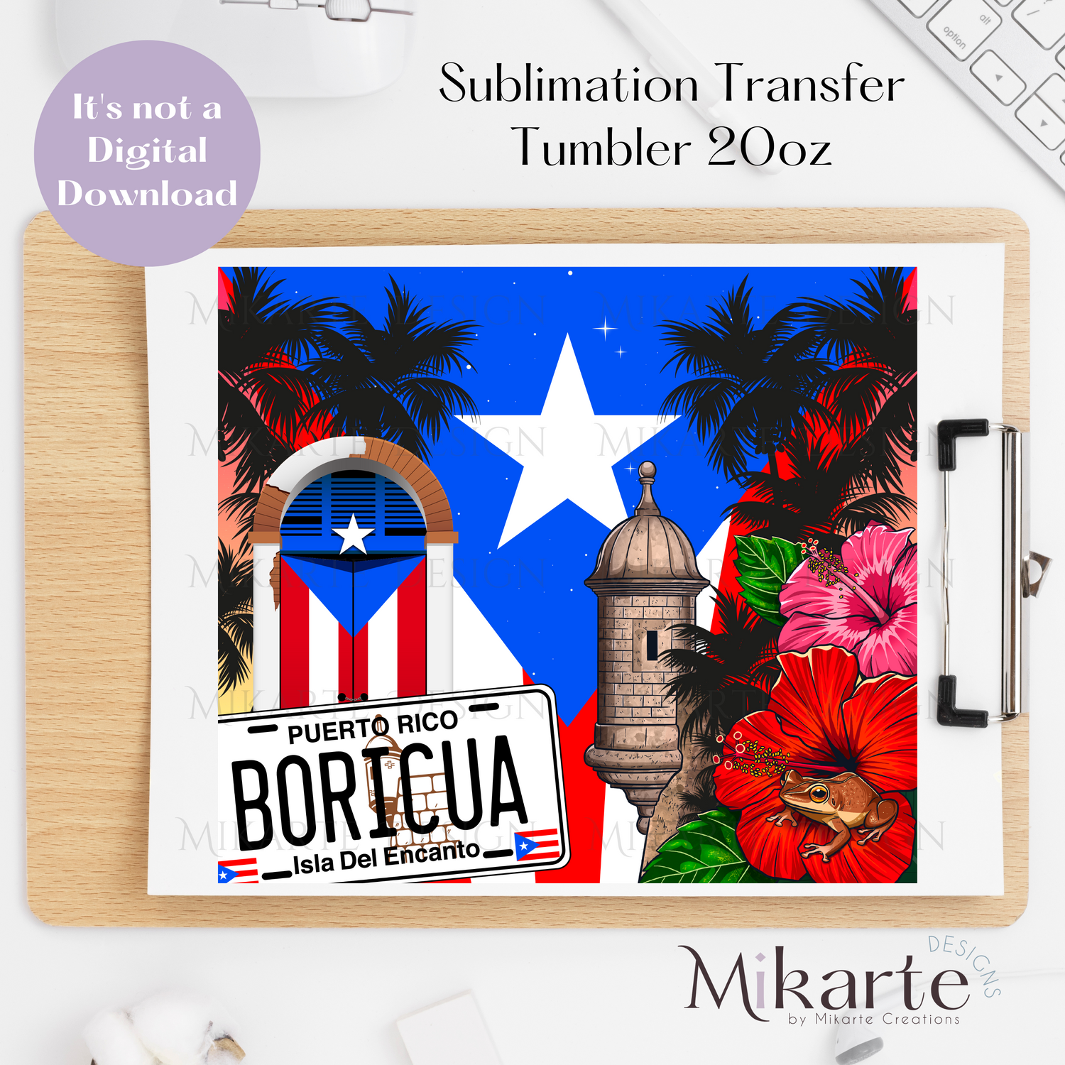 Boricua - Tumbler Sublimation Transfer