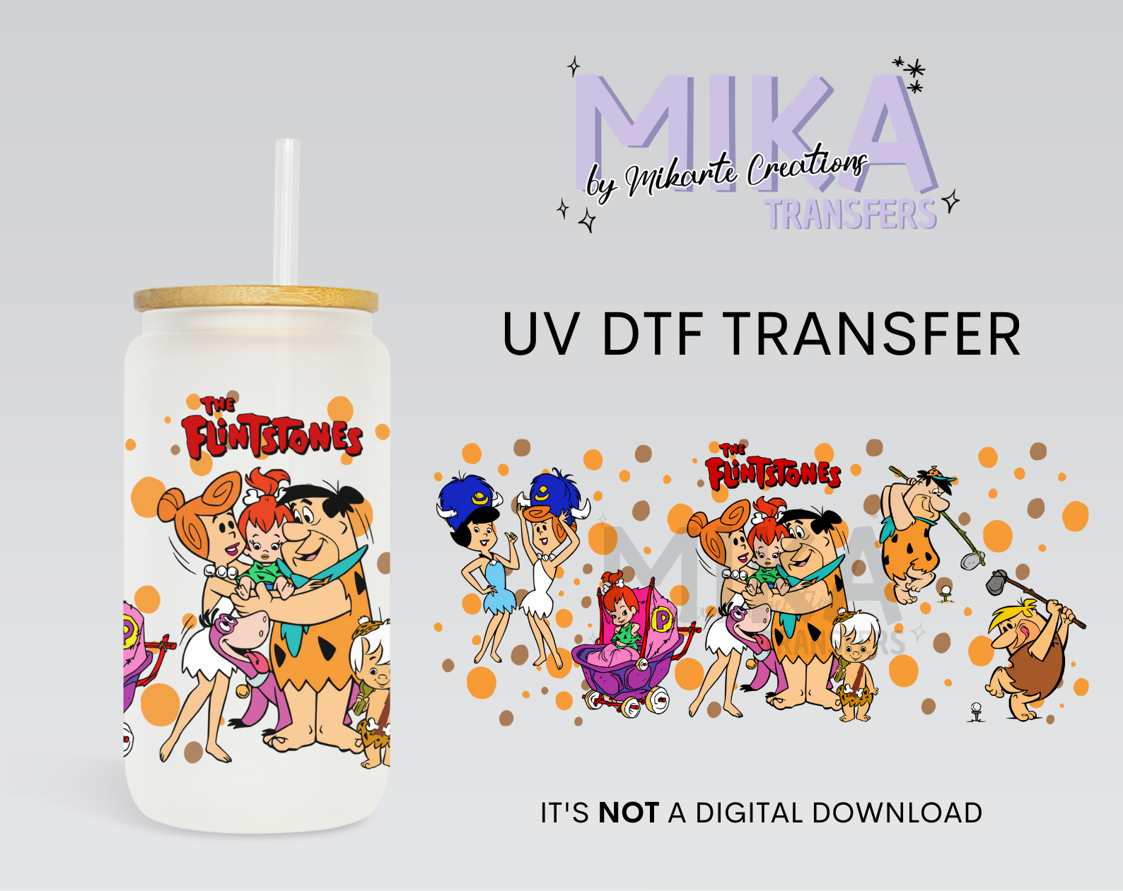 Flintstones | UV DTF Wrap