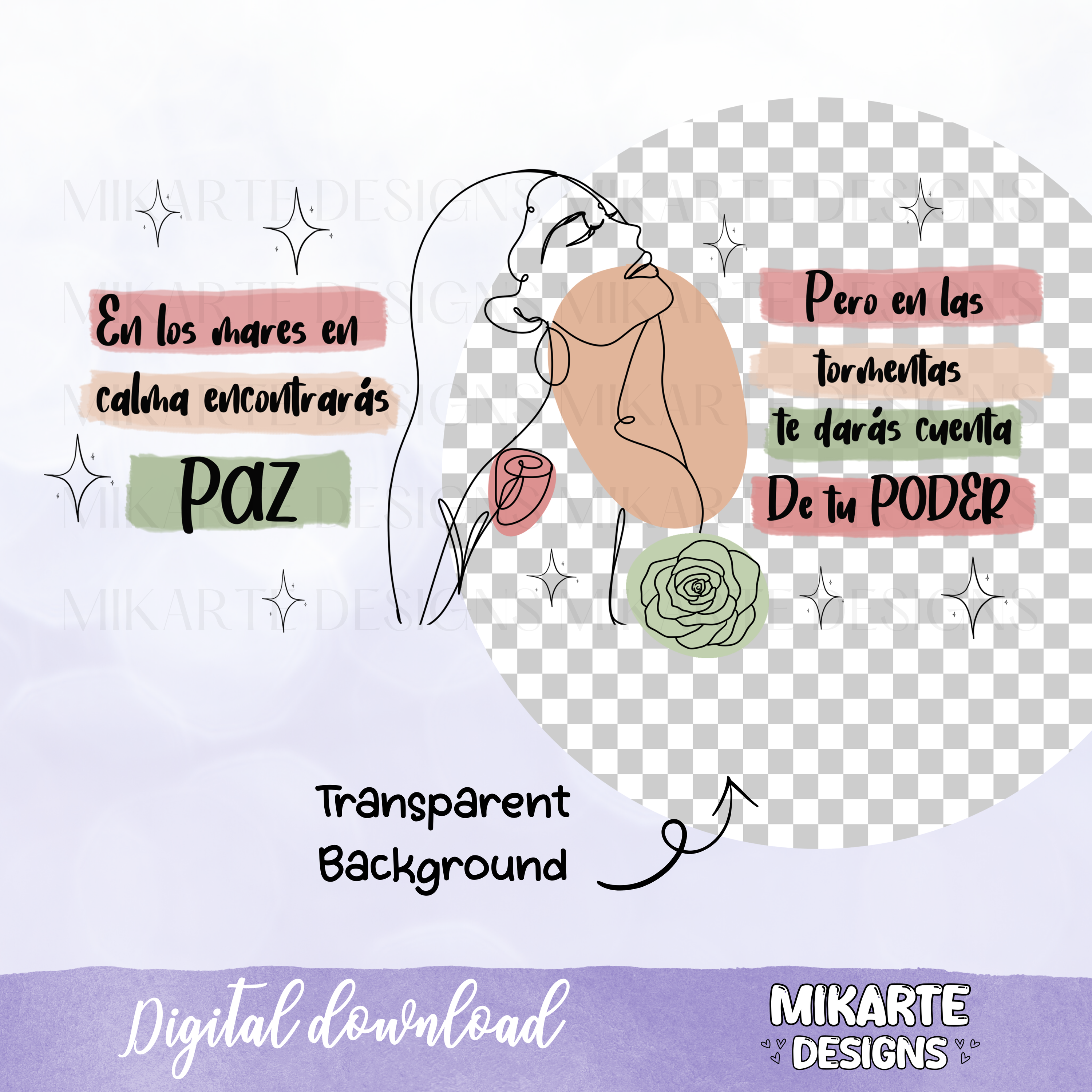 Tu Poder | Diseño digital PNG de vaso de vidrio de 16oz