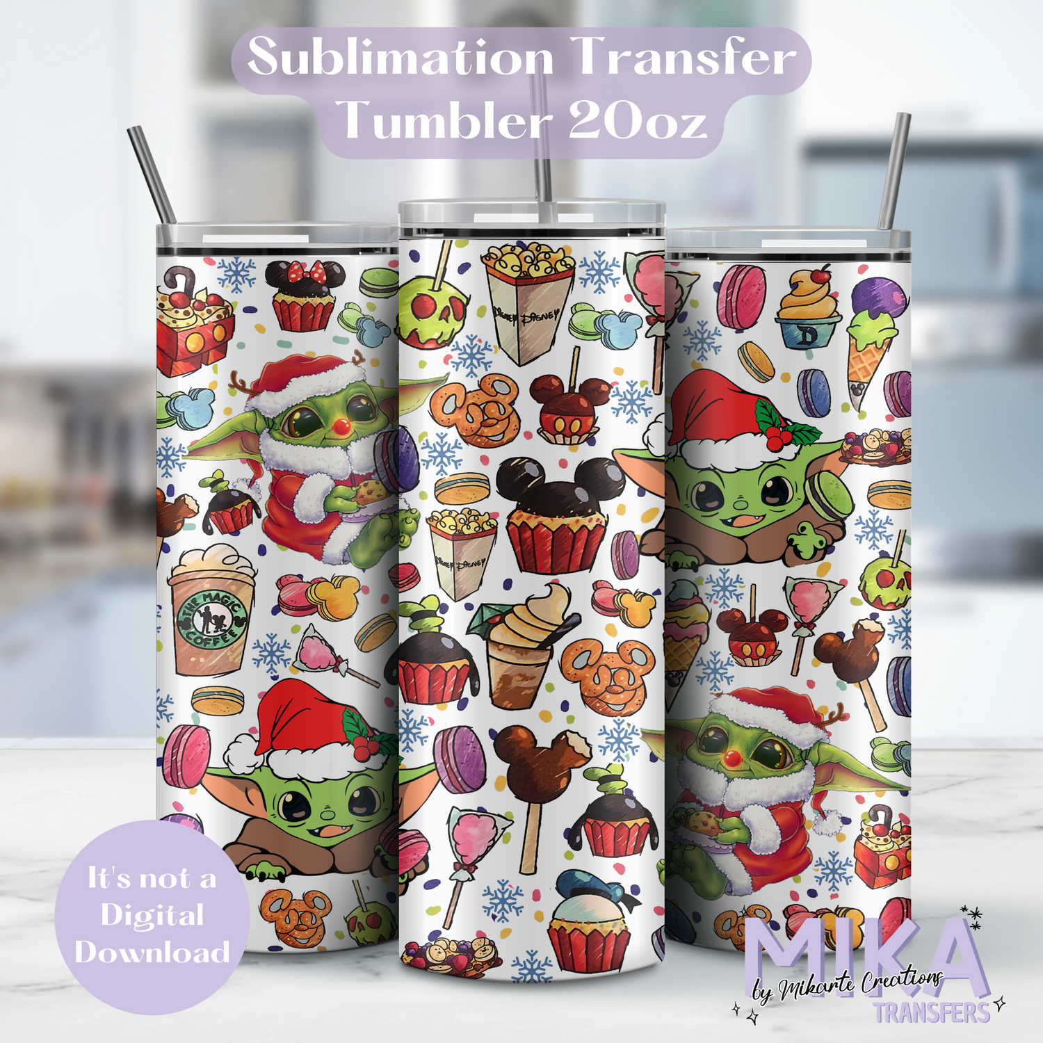 BY Cartoon Christmas | Tumbler Sublimation Transfer