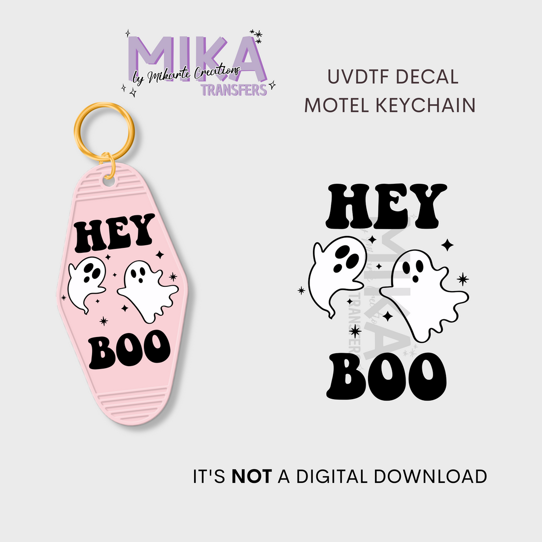 HEY BOO | UV DTF Decal